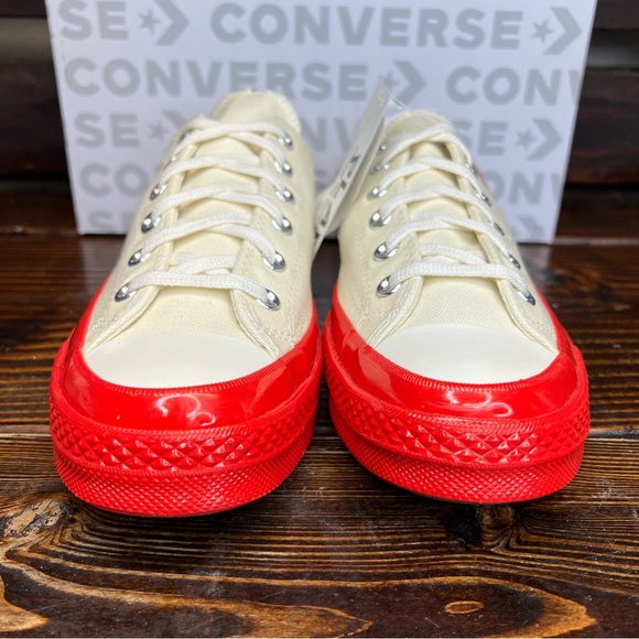 NIB Comme Des Garcons Play x Converse Chuck 70 Low Top Sneakers - Picture 4 of 8